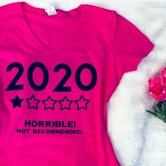 Hot Topic Tops - Boutique 2020 Graphic v neck tee